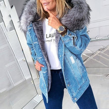 Load image into Gallery viewer, Huskino – eine kuschelige Jeansjacke - FashionWOLF