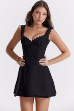 Load image into Gallery viewer, Winty - Schwarzes Sommer Minikleid