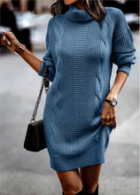 Load image into Gallery viewer, Cherrie - Damen Rippstrick-Pulloverkleid
