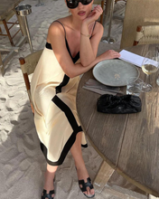 Load image into Gallery viewer, Caryl - Zweifarbig Spleißen Sling Langes Kleid