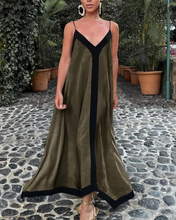 Load image into Gallery viewer, Caryl - Zweifarbig Spleißen Sling Langes Kleid