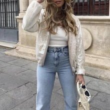 Load image into Gallery viewer, Marga - Damen Strickjacke mit Pailletten
