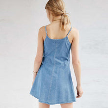 Load image into Gallery viewer, Jendra - Denim Pixie Sommer Kleid