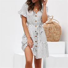 Load image into Gallery viewer, Kiara - Kurzärmeliges Kleid mit Polka Dot