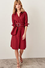 Load image into Gallery viewer, Bonnie - Hemdblusenkleid mit Taillengürtel