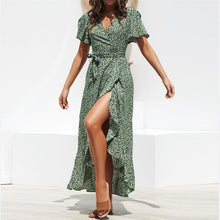 Load image into Gallery viewer, Hyzel - Kleid mit Rüschenärmel zum Binden in der Taille