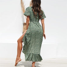 Load image into Gallery viewer, Hyzel - Kleid mit Rüschenärmel zum Binden in der Taille