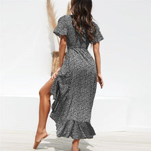 Load image into Gallery viewer, Hyzel - Kleid mit Rüschenärmel zum Binden in der Taille