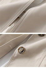 Load image into Gallery viewer, Chiara - Moderner ausgeschnittener Trenchcoat mit hohem Kragen und Knöpfen