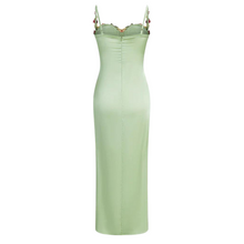 Load image into Gallery viewer, Alicia - Einfarbiges langes Kleid