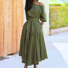 Load image into Gallery viewer, Jessa - Schräges Schulter-Neck-Träger-Kleid