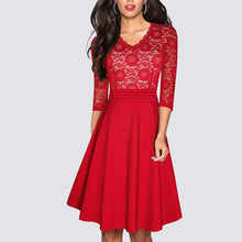 Load image into Gallery viewer, Ara - Damen Spitzenkleid mit V-Ausschnitt
