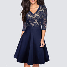 Load image into Gallery viewer, Ara - Damen Spitzenkleid mit V-Ausschnitt