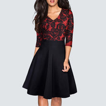 Load image into Gallery viewer, Ara - Damen Spitzenkleid mit V-Ausschnitt