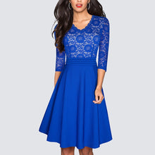 Load image into Gallery viewer, Ara - Damen Spitzenkleid mit V-Ausschnitt