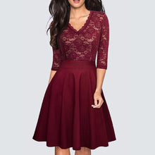 Load image into Gallery viewer, Ara - Damen Spitzenkleid mit V-Ausschnitt